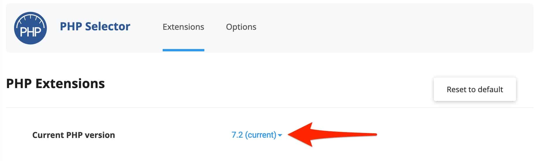 Vous pouvez modifier votre version de PHP sur cPanel pour essayer de réparer une erreur 500 sur WordPress.